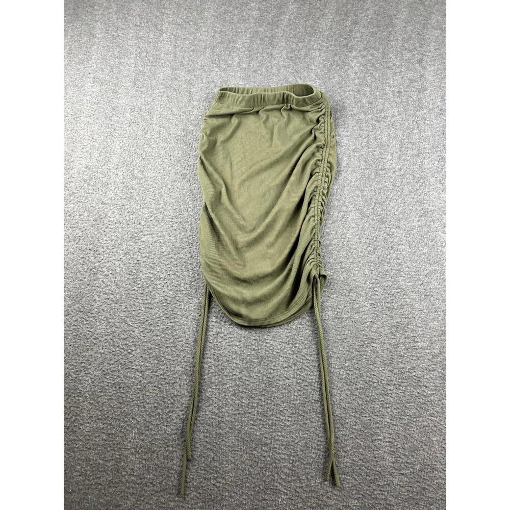 Gaze Women's Olive Green Ruched Skirt XS